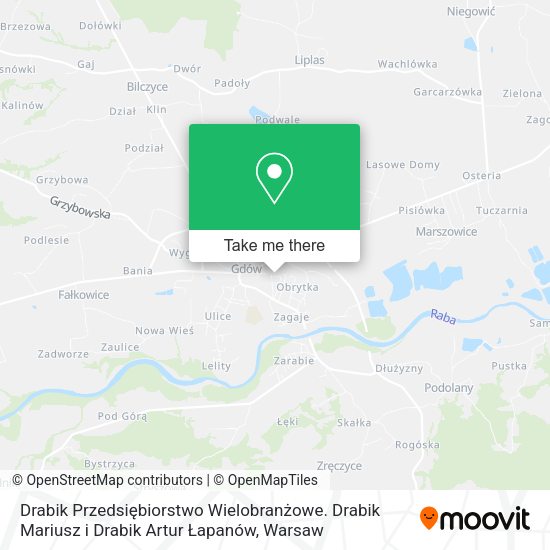 Drabik Przedsiębiorstwo Wielobranżowe. Drabik Mariusz i Drabik Artur Łapanów map