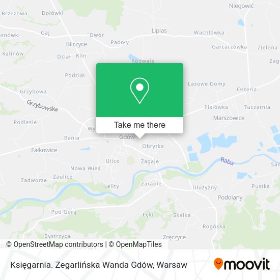 Księgarnia. Zegarlińska Wanda Gdów map