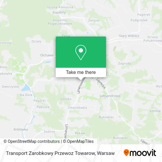 Карта Transport Zarobkowy Przewoz Towarow