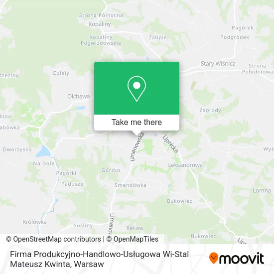 Firma Produkcyjno-Handlowo-Usługowa Wi-Stal Mateusz Kwinta map