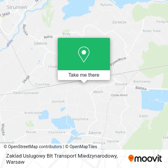Карта Zaklad Uslugowy Blt Transport Miedzynarodowy