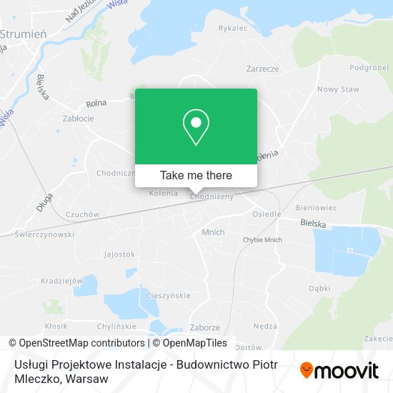Usługi Projektowe Instalacje - Budownictwo Piotr Mleczko map