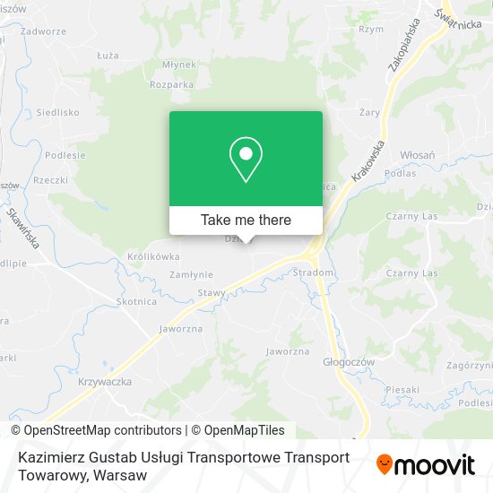 Kazimierz Gustab Usługi Transportowe Transport Towarowy map