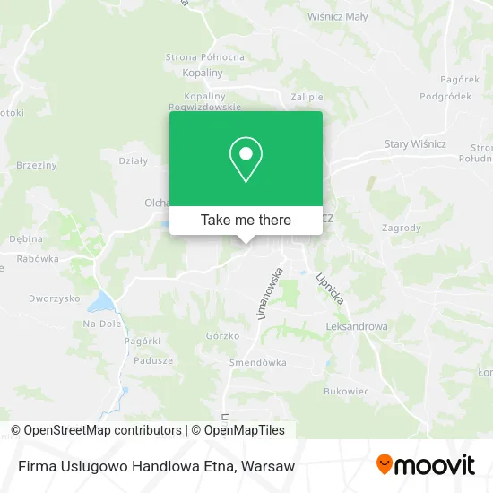 Карта Firma Uslugowo Handlowa Etna