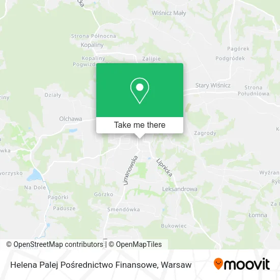 Карта Helena Palej Pośrednictwo Finansowe