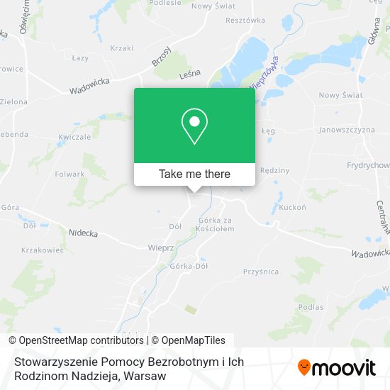 Stowarzyszenie Pomocy Bezrobotnym i Ich Rodzinom Nadzieja map