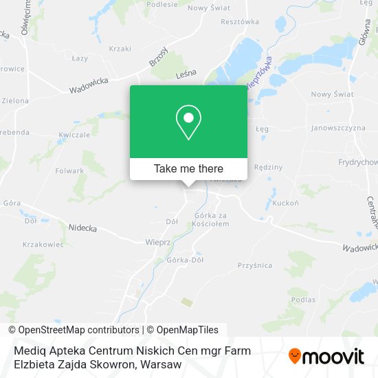 Mediq Apteka Centrum Niskich Cen mgr Farm Elzbieta Zajda Skowron map