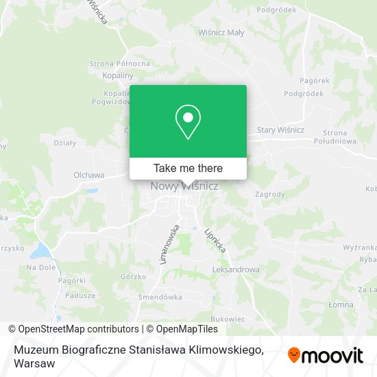 Muzeum Biograficzne Stanisława Klimowskiego map