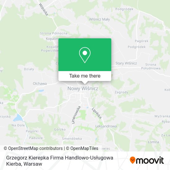 Grzegorz Kierepka Firma Handlowo-Usługowa Kierba map