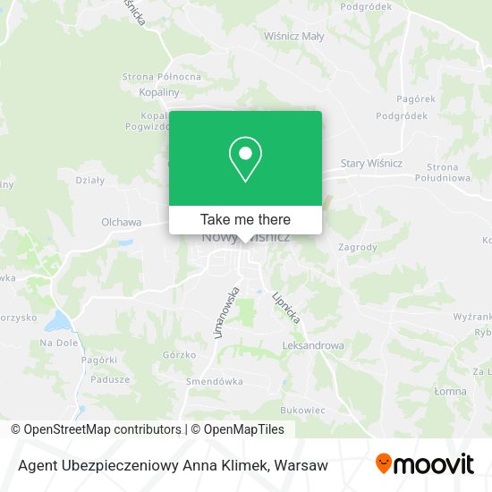 Agent Ubezpieczeniowy Anna Klimek map