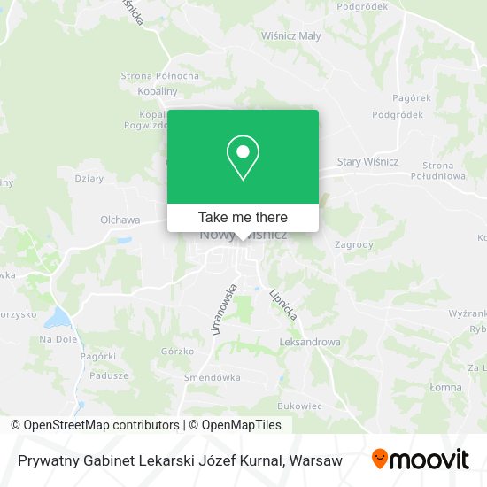 Prywatny Gabinet Lekarski Józef Kurnal map