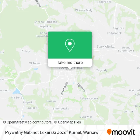 Карта Prywatny Gabinet Lekarski Józef Kurnal