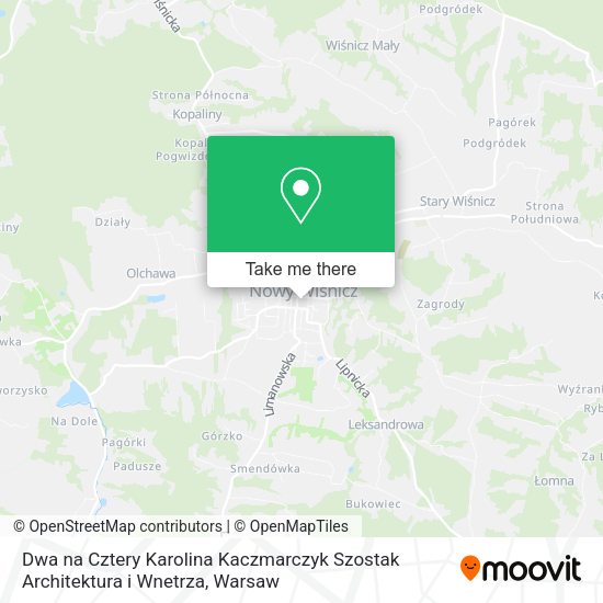 Dwa na Cztery Karolina Kaczmarczyk Szostak Architektura i Wnetrza map