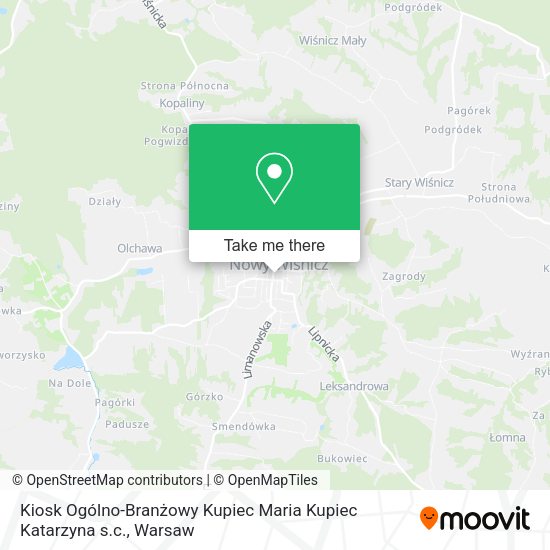 Kiosk Ogólno-Branżowy Kupiec Maria Kupiec Katarzyna s.c. map