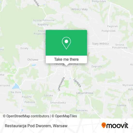 Карта Restauracja Pod Dworem