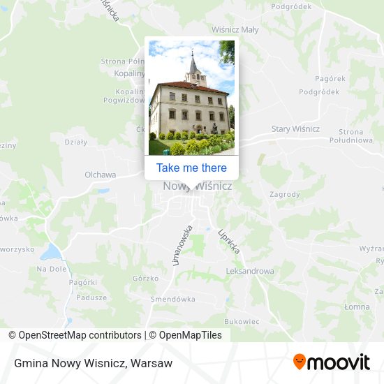 Gmina Nowy Wisnicz map