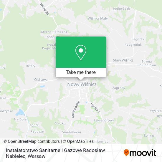 Instalatorstwo Sanitarne i Gazowe Radosław Nabielec map