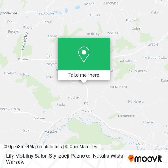 Lily Mobilny Salon Stylizacji Paznokci Natalia Wisła map