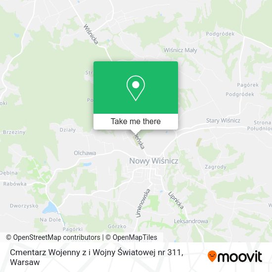 Cmentarz Wojenny z i Wojny Światowej nr 311 map