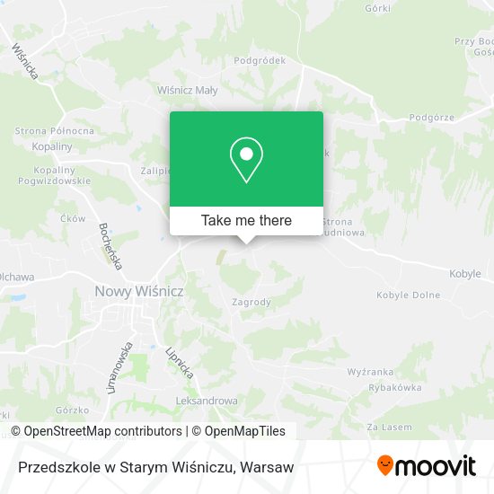 Przedszkole w Starym Wiśniczu map