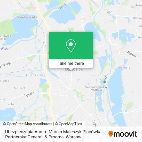 Ubezpieczenia Aumm Marcin Maleszyk Placówka Partnerska Generali & Proama map