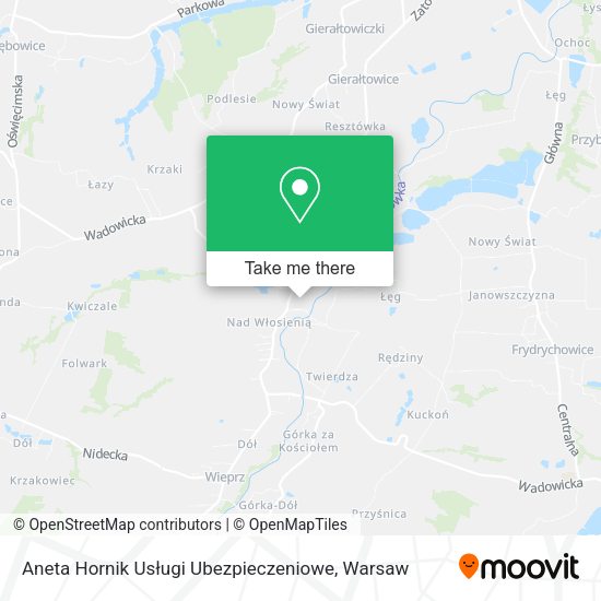 Aneta Hornik Usługi Ubezpieczeniowe map