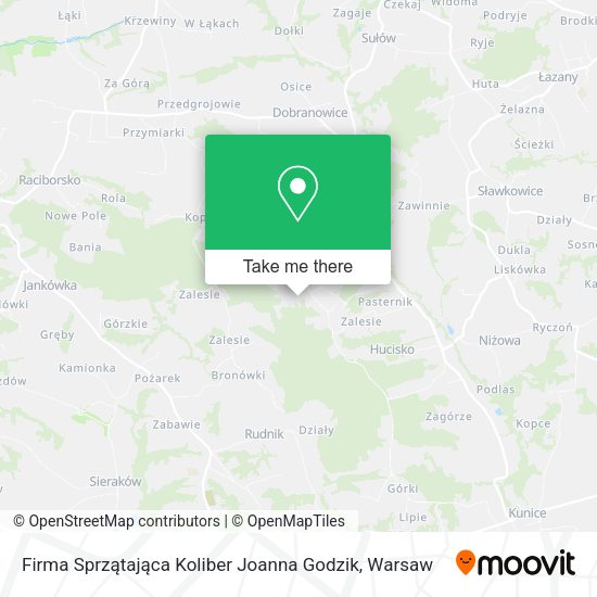 Firma Sprzątająca Koliber Joanna Godzik map