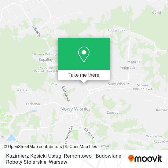 Kazimierz Kęsicki Usługi Remontowo - Budowlane Roboty Stolarskie map