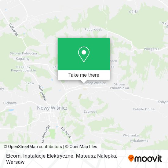 Elcom. Instalacje Elektryczne. Mateusz Nalepka map