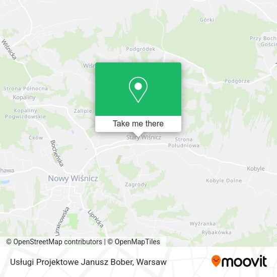 Usługi Projektowe Janusz Bober map