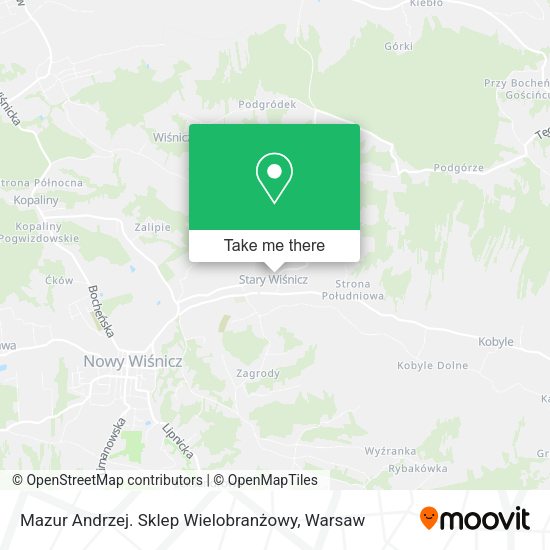 Mazur Andrzej. Sklep Wielobranżowy map