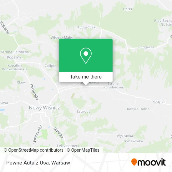 Карта Pewne Auta z Usa