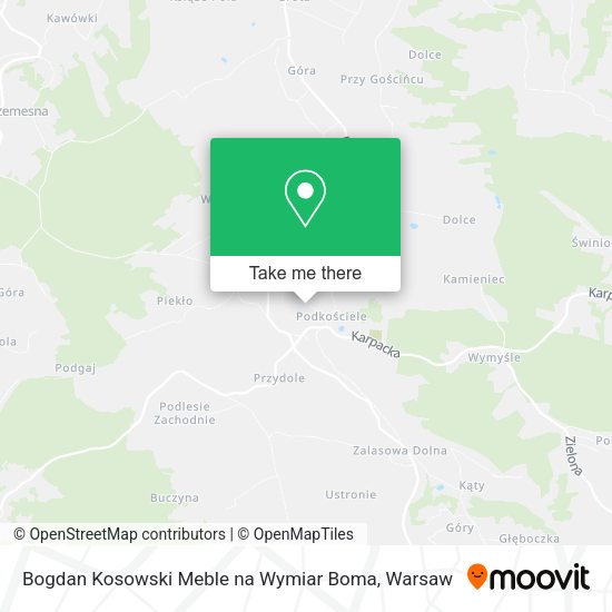 Bogdan Kosowski Meble na Wymiar Boma map