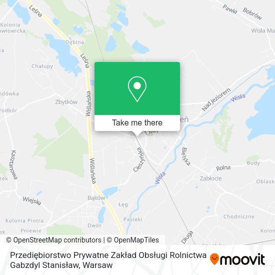 Przediębiorstwo Prywatne Zakład Obsługi Rolnictwa Gabzdyl Stanisław map