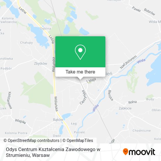 Odys Centrum Kształcenia Zawodowego w Strumieniu map