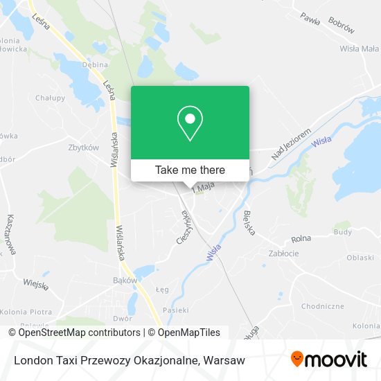 Карта London Taxi Przewozy Okazjonalne