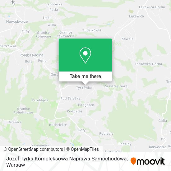 Józef Tyrka Kompleksowa Naprawa Samochodowa map