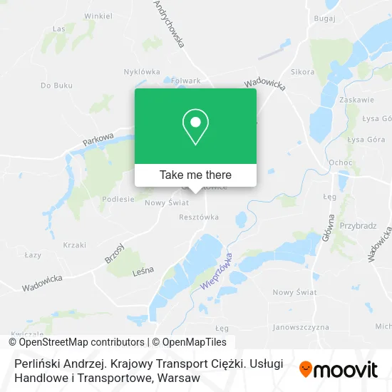 Perliński Andrzej. Krajowy Transport Ciężki. Usługi Handlowe i Transportowe map