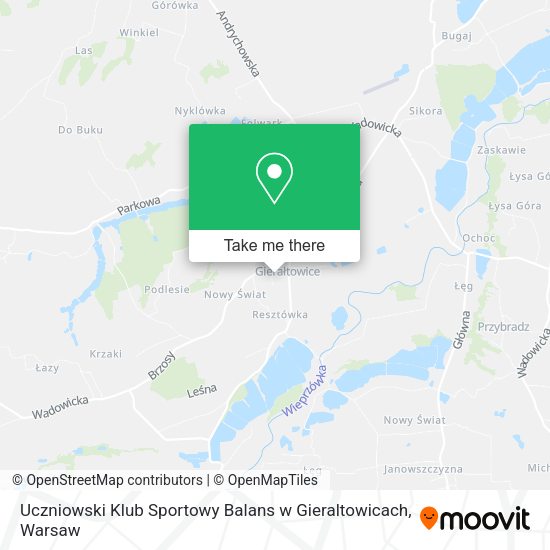 Uczniowski Klub Sportowy Balans w Gieraltowicach map