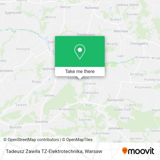 Tadeusz Zawiła TZ-Elektrotechnika map