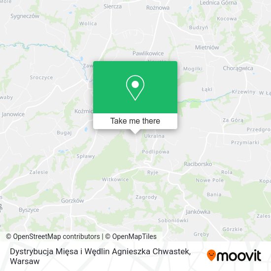 Dystrybucja Mięsa i Wędlin Agnieszka Chwastek map