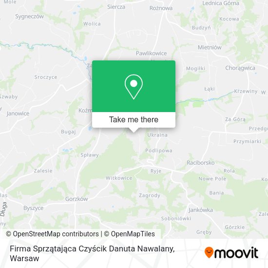 Firma Sprzątająca Czyścik Danuta Nawalany map