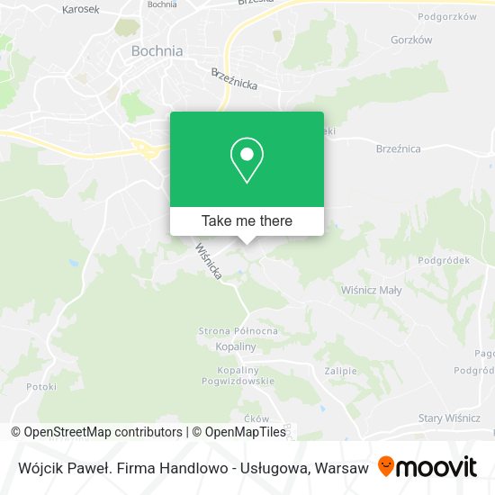 Wójcik Paweł. Firma Handlowo - Usługowa map