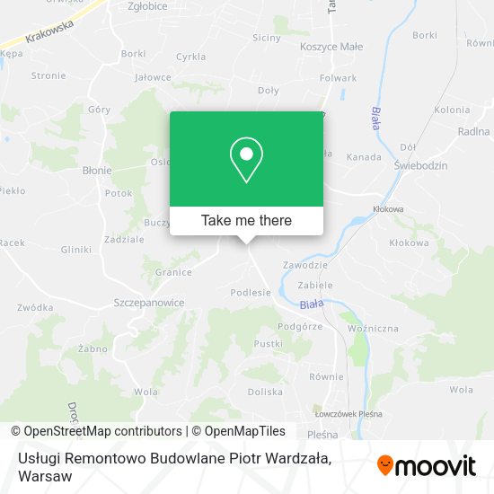 Usługi Remontowo Budowlane Piotr Wardzała map