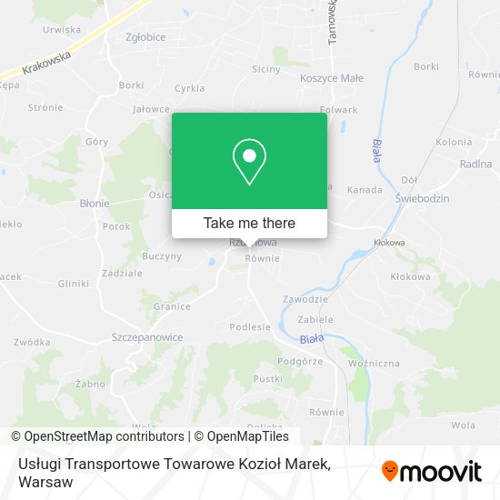 Usługi Transportowe Towarowe Kozioł Marek map