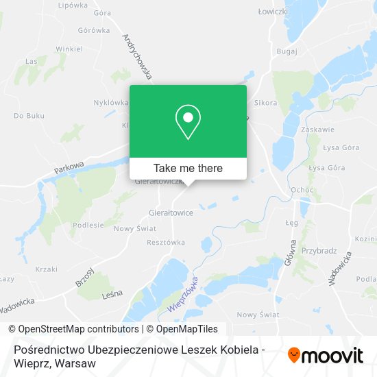 Pośrednictwo Ubezpieczeniowe Leszek Kobiela - Wieprz map