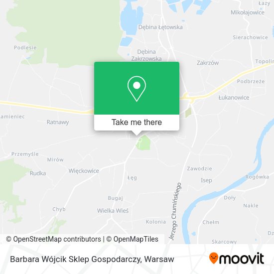 Barbara Wójcik Sklep Gospodarczy map