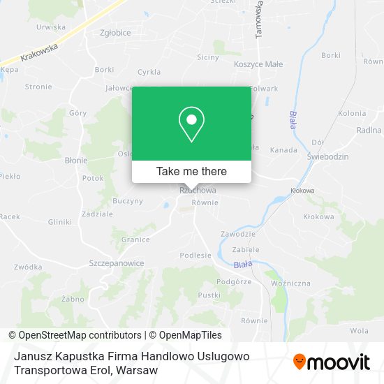 Janusz Kapustka Firma Handlowo Uslugowo Transportowa Erol map