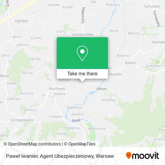 Paweł Iwaniec Agent Ubezpieczeniowy map