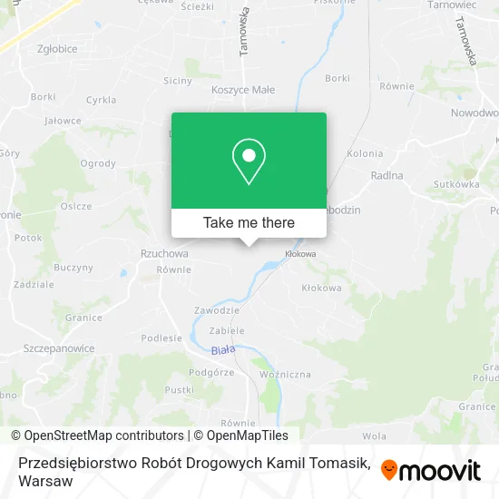 Карта Przedsiębiorstwo Robót Drogowych Kamil Tomasik